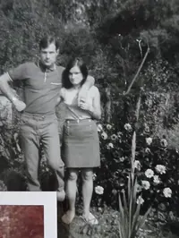 Gérard et sa femme France 1969 à ARCIAT
